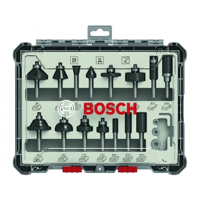 Bosch 15-Piece 1/4