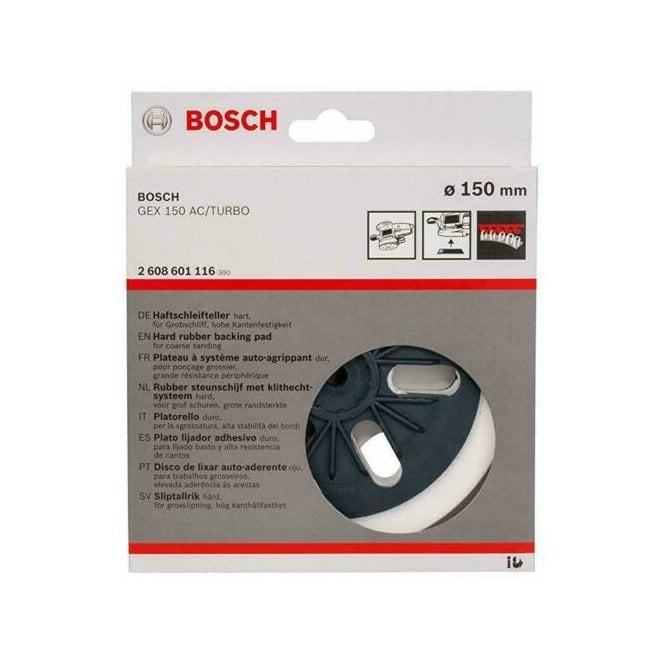 Bosch 150mm Backing Pad Sanders Turbo HARD 2608601116