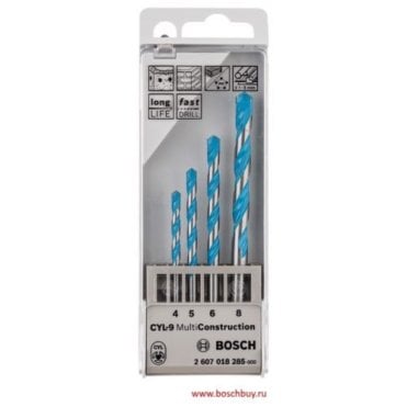 4-8mm 4-Piece CYL-9 Multi-Construction Drill Bit Set