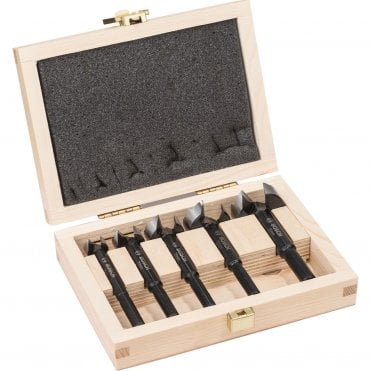 5-Piece Forstner Hinge Hole Boring Cutter Wood Drill Bit Set 15mm-35mm