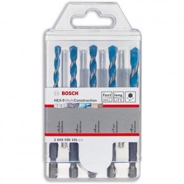 5-Piece Multi-Construction Masonry Wood Tile Drill Impact Bit Set