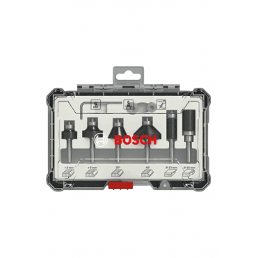 6-Piece 1/4" Trim & Edging Router Bit Set 2607017470