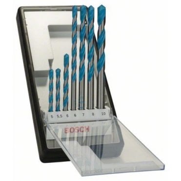 7-Piece CYL-9 Robust Line Multi-Construction Drill Bit Set 5mm-10mm
