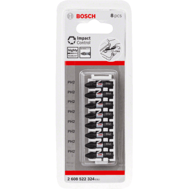 8 x PH2 Impact Control Screwdriver Bit Phillips Head Highly Robust