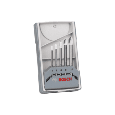 CYL-9 5-Piece Tile Porcelain Glass Diamond Ground Drill Bit Set