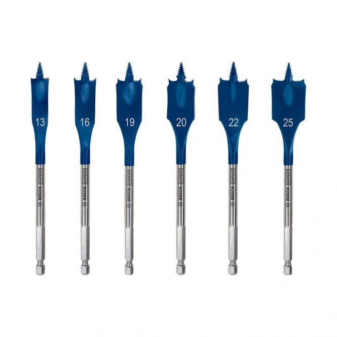 Bosch Expert 6-Piece Selfcut Wrap Flat Wood Drill Bit Set