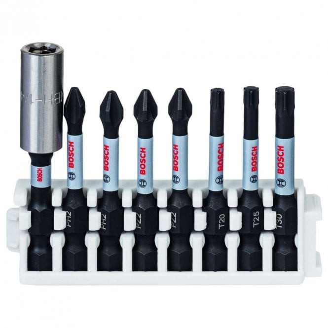 Bosch PRO Impact Set with Standard Bit Holder, Pick & Click Index - 8 Piece