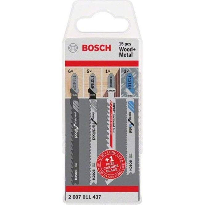 Bosch Professional Set for Wood & Metal with Carbide Blade - 15 Piece