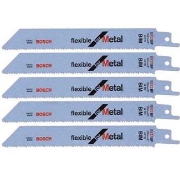 S922BF x 150mm Reciprocating Sabre Saw Blades For Metal Cutting Pack of 5