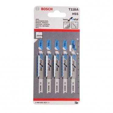 T118A Jigsaw Blades Metal Cutting Pack of 5