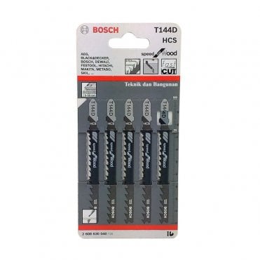 T144D Fast Cutting Wood Jigsaw Blades Pack of 5