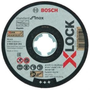 x-Lock Cutting Disc INOx 115mm x 1mm x 22.23mm 2608619261