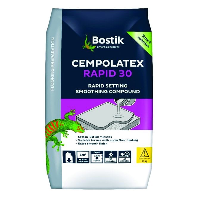 Bostik 16KG Cempolatex Rapid Setting Floor Levelling Compound - 30-Minute Setting