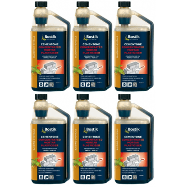 6x 1L Cementone Concentrated Mortar Plasticiser