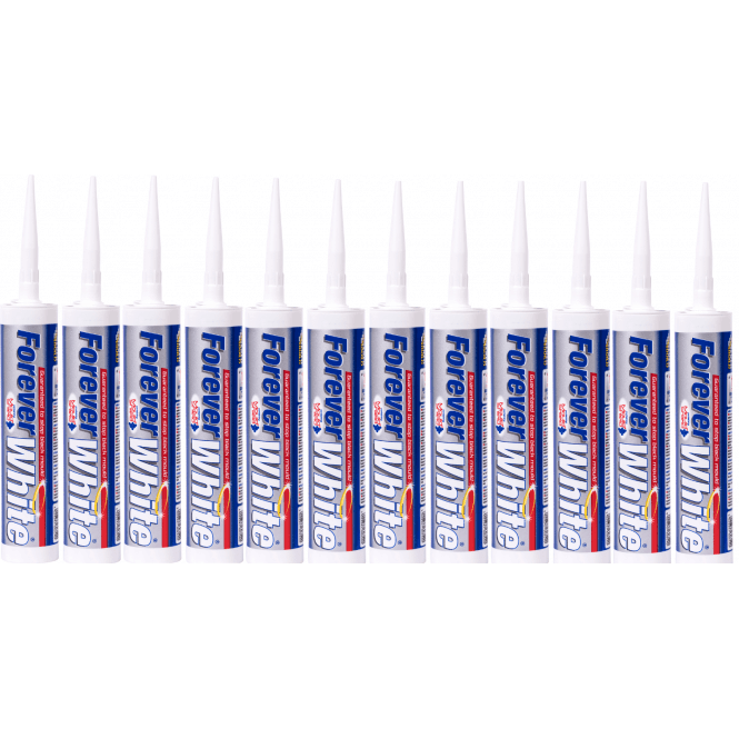 Forever White Box of 12 - Anti-Mould Silicone Sealant