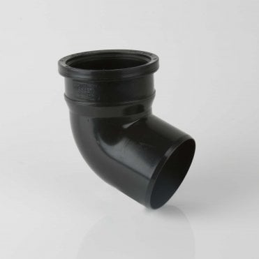 110mm Push-Fit Soil Pipe 112.5° Single Socket Bend BLACK - BS421B