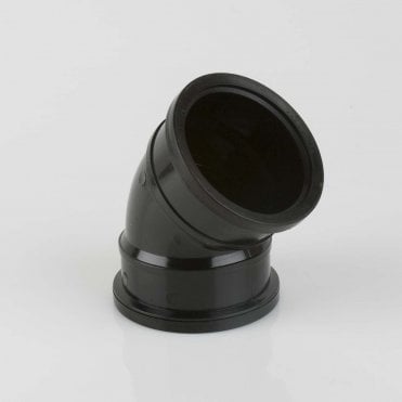110mm Push-Fit Soil Pipe 135° Double Socket Bend BLACK - BS482B