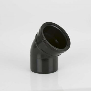 110mm Push-Fit Soil Pipe 135° Single Socket Bend BLACK - BS422B