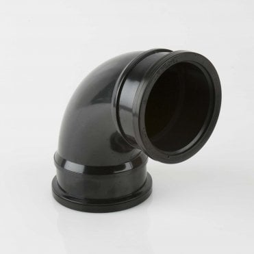 110mm Push-Fit Soil Pipe 92.5° Double Socket Bend BLACK - BS480B