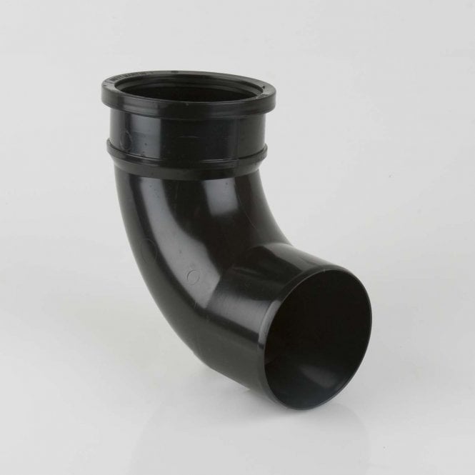 Brett Martin 110mm Push-Fit Soil Pipe 92.5° Single Socket Bend BLACK - BS420B
