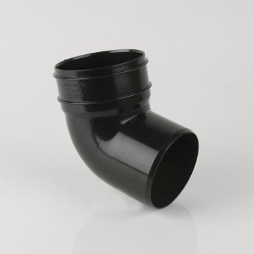 110mm Solvent Soil Pipe 112.5° Bottom Offset Bend BLACK - BS409B