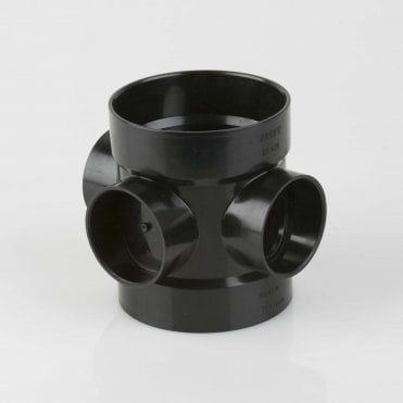 110mm Solvent Soil Short Boss Pipe BLACK - BS425B