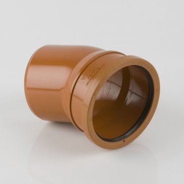 110mm Underground Drainage 22.5° Single Socket Bend - B5071