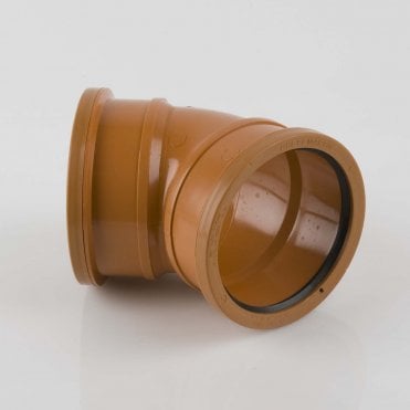 110mm Underground Drainage 45° Double Socket Bend - B4041
