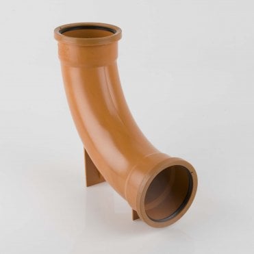 110mm Underground Drainage 87.5° Double Socket Long Radius Rest Bend - B4131