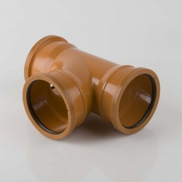 110mm Underground Drainage 87.5° Triple Socket Branch - B4081