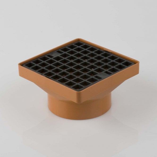 Brett Martin 110mm Underground Drainage Solvent Socket Square Hopper 160mm x 160mm - B1061