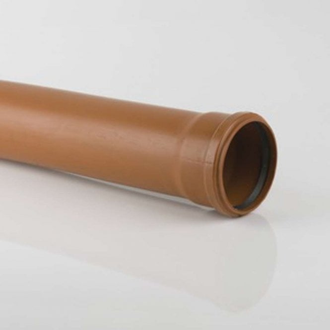 Brett Martin 110mm x 3m Single Socket Underground Pipe - B4403