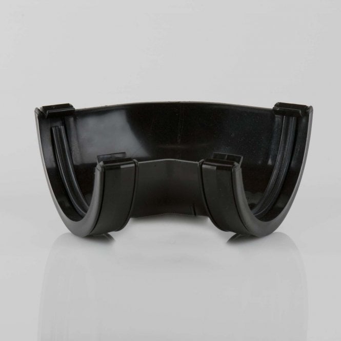 Brett Martin 112mm Half Round Gutter 135° Angle BLACK - BR049B