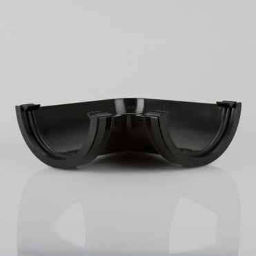 112mm Half Round Gutter 90° Angle BLACK - BR048B