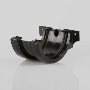 112mm Half Round Gutter Union Bracket BLACK - BR044B