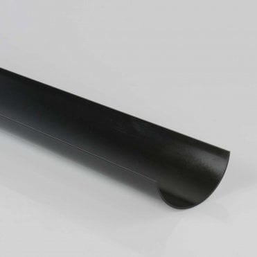 112mm x 2m Half Round Gutter Length BLACK - BR041B