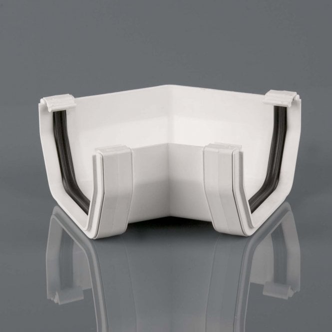 Brett Martin 114mm Square Gutter 135° Angle ARCTIC WHITE - BR059A