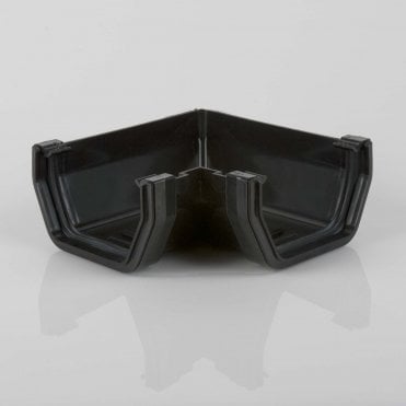 114mm Square Gutter 90° Angle BLACK - BR058B