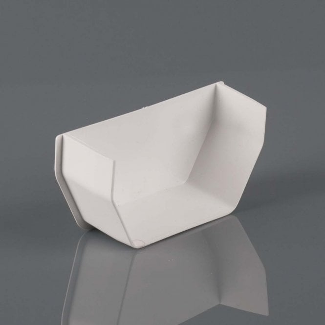 Brett Martin 114mm Square Gutter Internal Stop End ARCTIC WHITE - BR056A