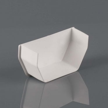 114mm Square Gutter Internal Stop End ARCTIC WHITE - BR056A