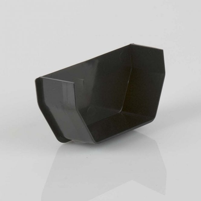 Brett Martin 114mm Square Gutter Internal Stop End BLACK - BR056B