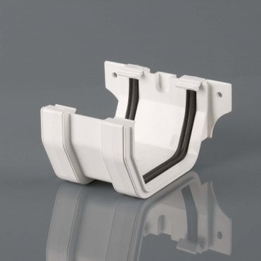 114mm Square Gutter Union Bracket ARCTIC WHITE - BR054A