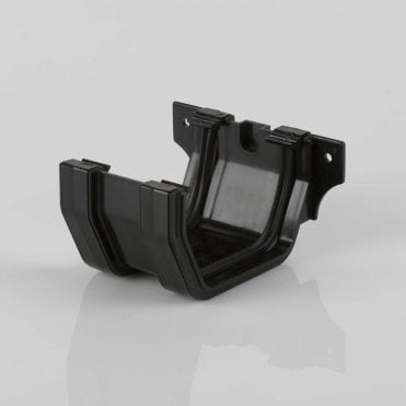 114mm Square Gutter Union Bracket BLACK - BR054B