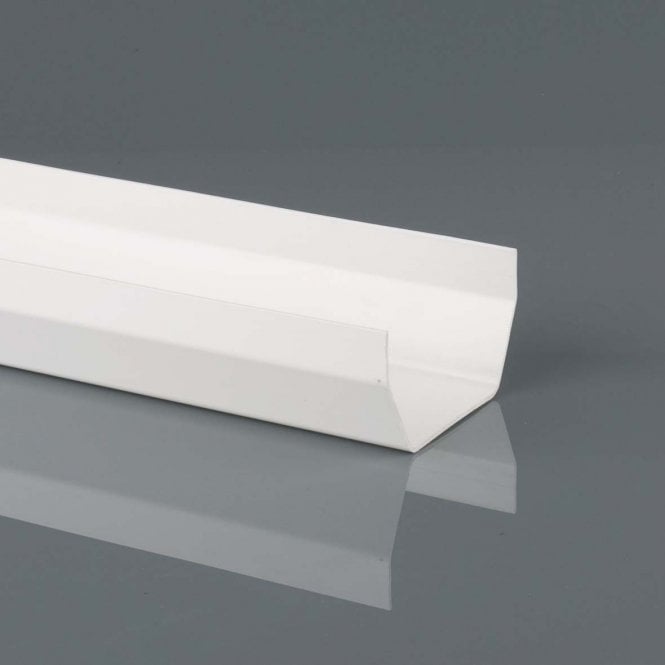 Brett Martin 114mm x 2m Square Gutter Length ARCTIC WHITE - BR051A (4 Pack)