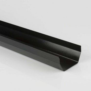 114mm x 2m Square Gutter Length BLACK - BR051B