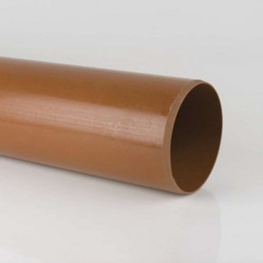 160mm x 3m Plain Ended Underground Pipe - B6001