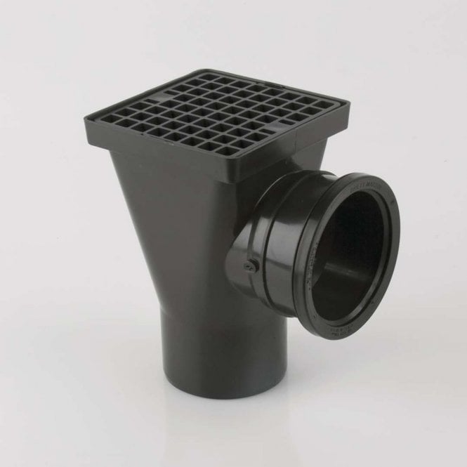 Brett Martin 160x110mm Square Hopper with Horizontal Inlet & Grid - B1077