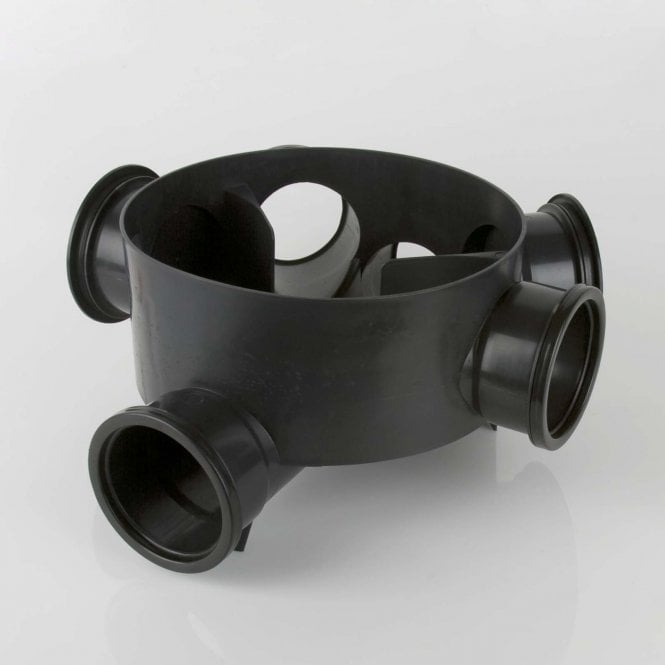 Brett Martin 315mm Underground Drainage Shallow Access Chamber Base (5 Inlets) - B3150