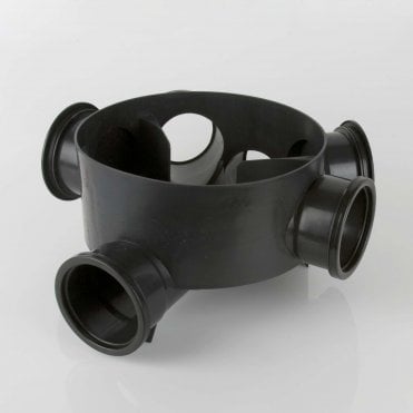 315mm Underground Drainage Shallow Access Chamber Base (5 Inlets) - B3150