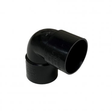 32mm Solvent Waste 90° Knuckle Bend BLACK - W1120B